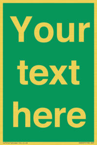 Custom Safe Condition: Blank (green) sign